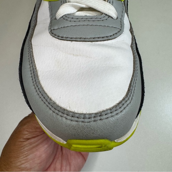 Nike Air Max 90 GS Volt CD6864-101 Youth Size 6.5Y White Neon Green Retro 90s OG - Picture 13 of 16